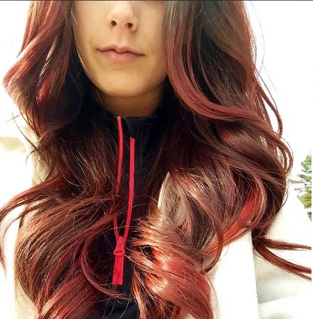 Brown Maroon Hair Color Hair Colar And Cut Style
