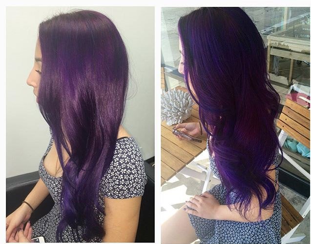 Eggplant Purple Hair Color Hair Colar And Cut Style