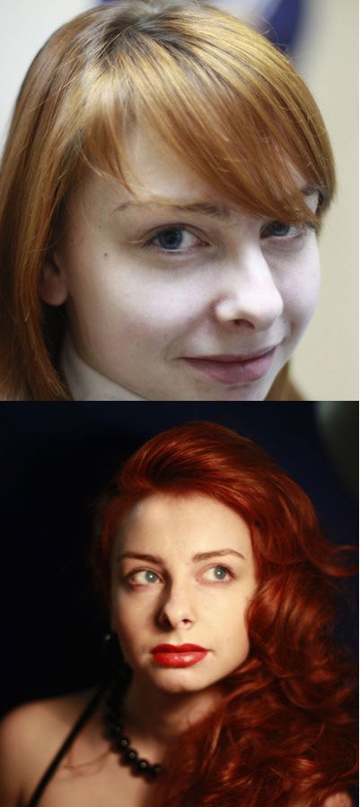 Before: Dark Blonde After: Red-Copper