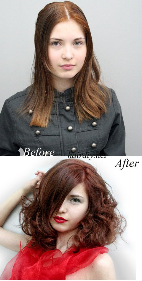 Before: Brown After: Red-Brown Hair DIY