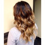 Brown and Caramel Highlights - Hair Colar And Cut Style