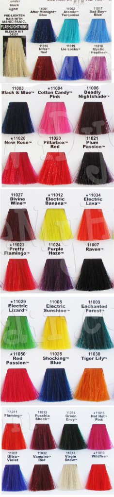 Manic Panic Hair Dye Chart – Hair Colar And Cut Style