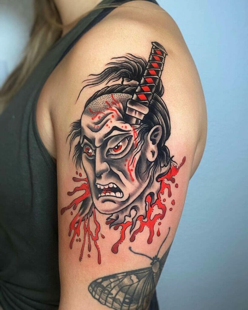The blood in the Namakubi tattoo