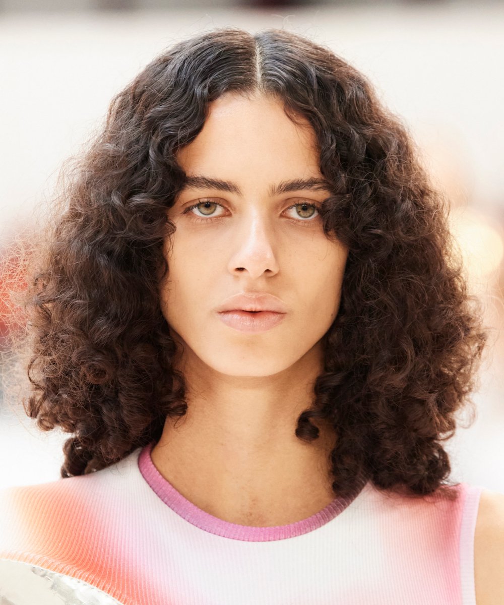 A midi bob cut with layers at the Loewe show this fall