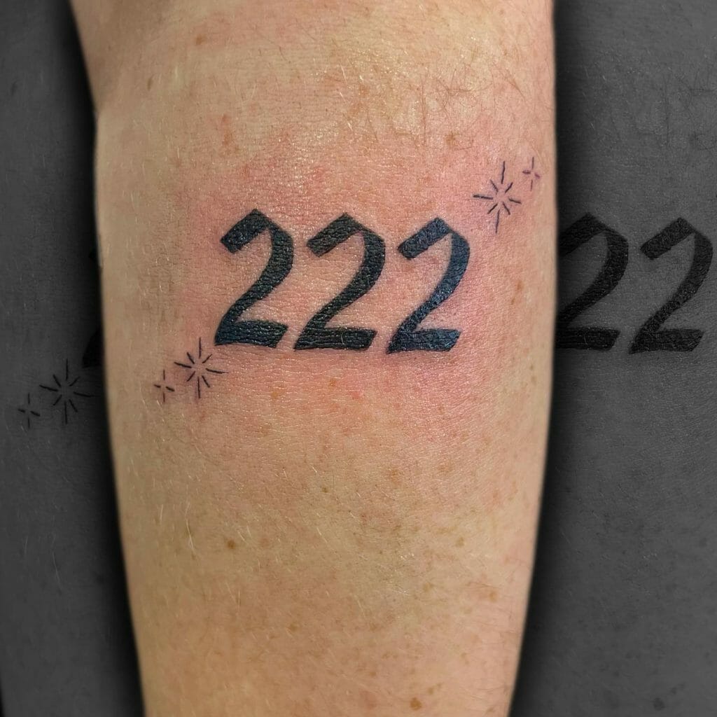 222 star tattoo