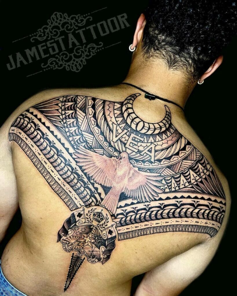 Bird and Stingray Tongan Tattoo