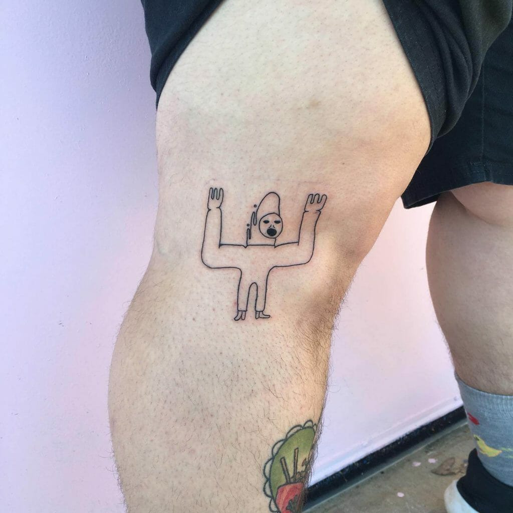 Strange tattoo of the person