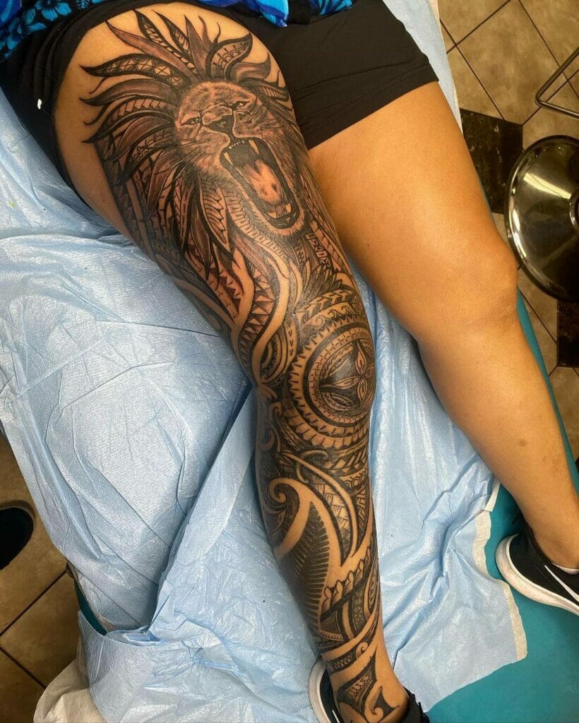 Tongan lion tattoo