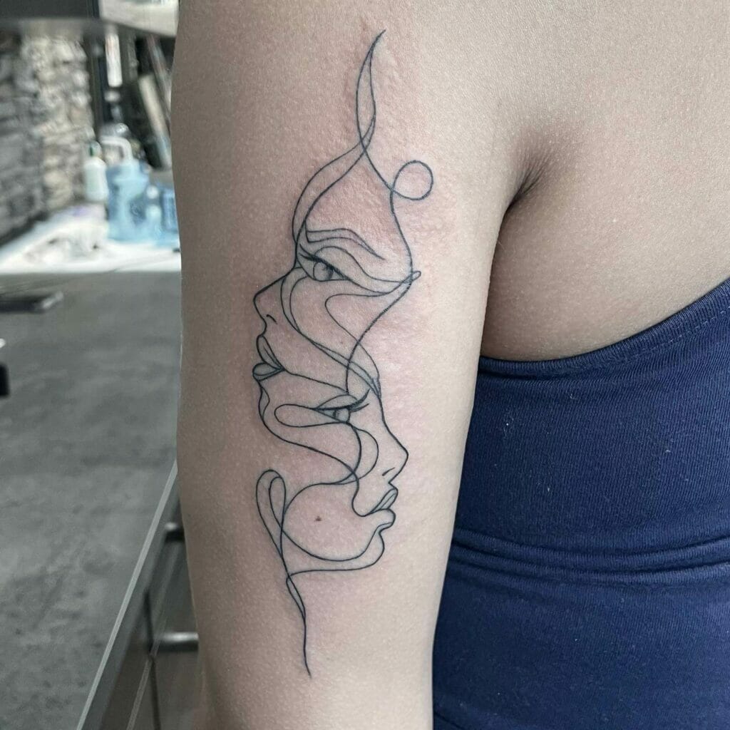 Cute Gemini Sign Tattoo