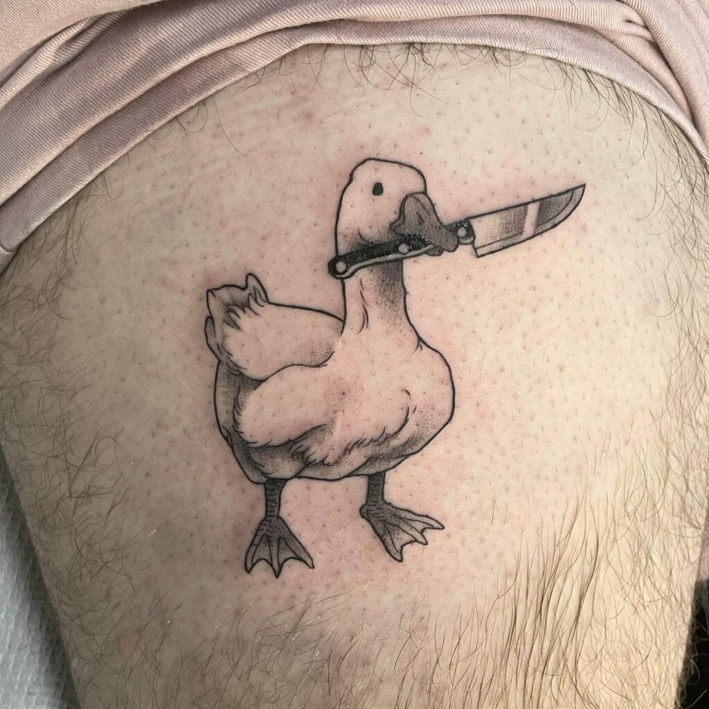 Weird funny tattoo