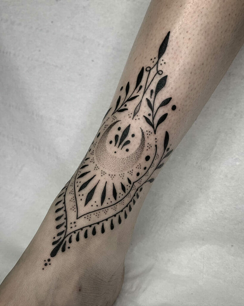 A tribal tattoo idea for the ankle