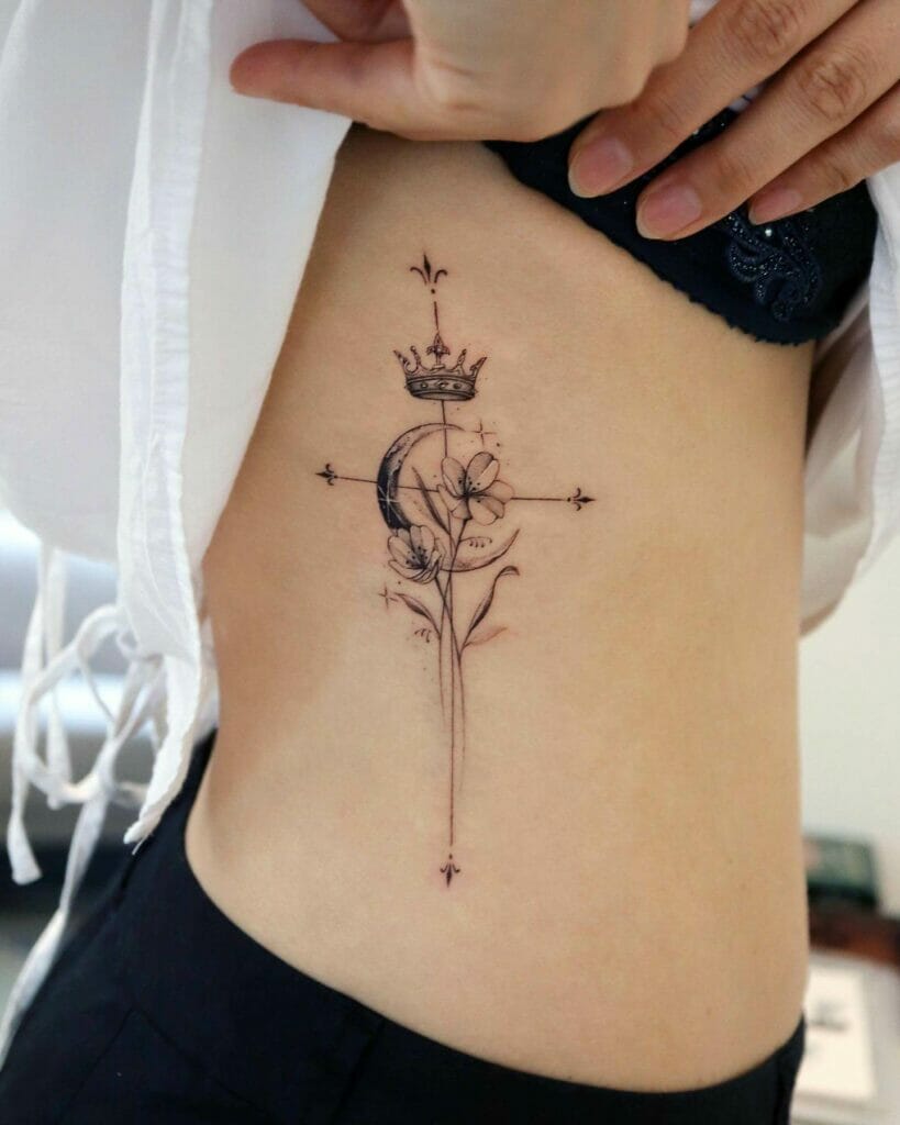 Crown tattoo of nature