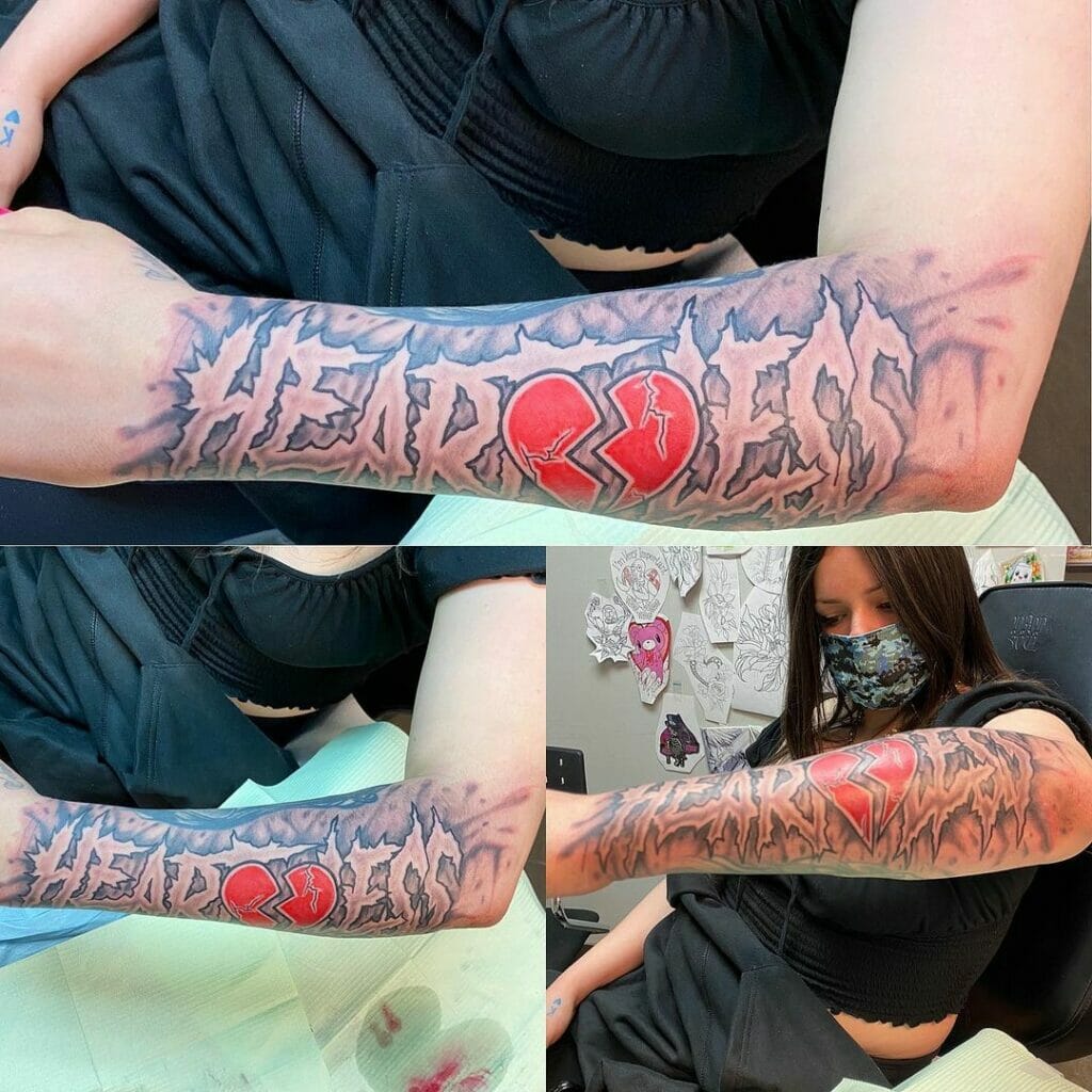 A heartless tribal tattoo