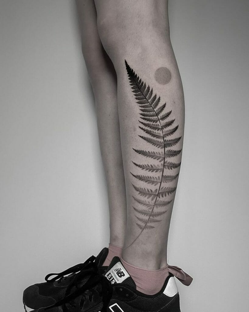 Amazing fern tattoo ideas for your legs