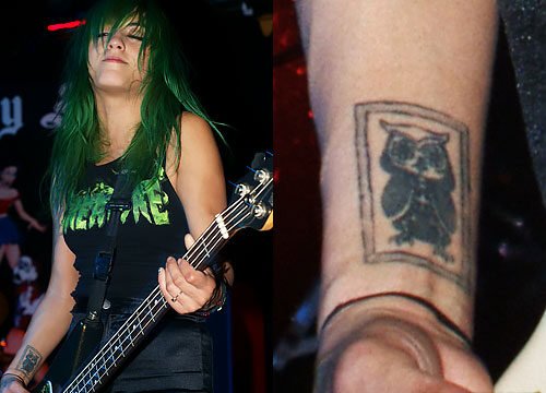 Anissa Rodriguez owl tattoo on wrist