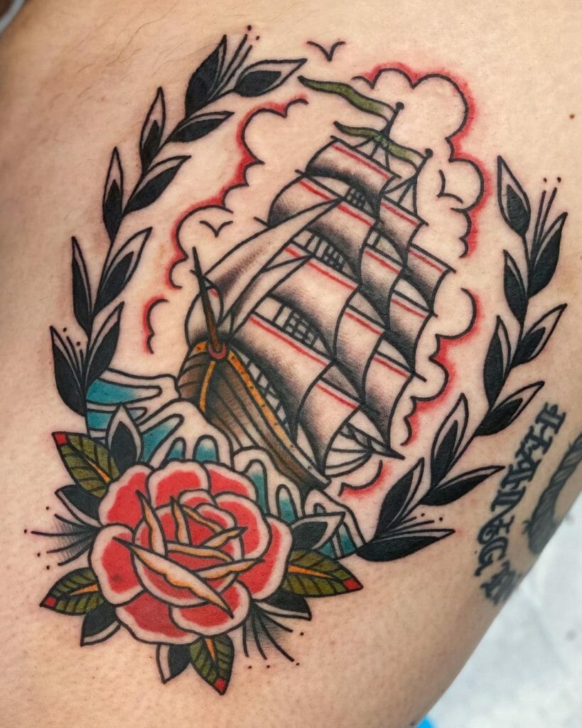 Clipper ship tattoos