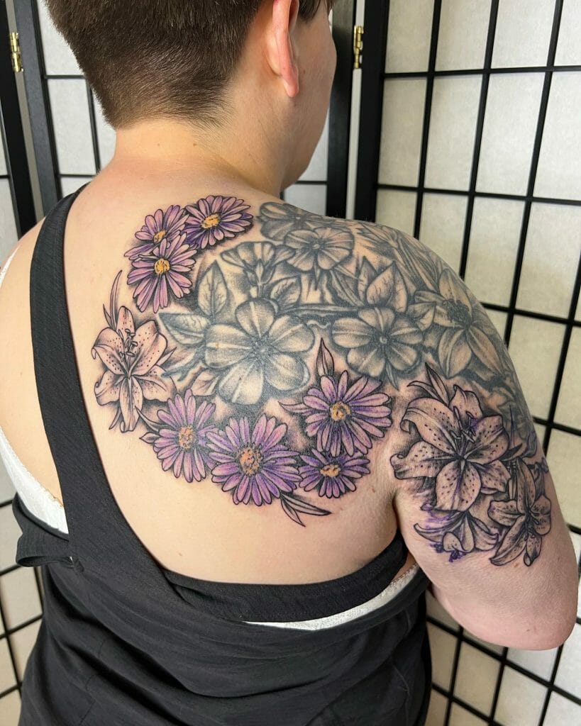 Intricate aster tattoo ideas for your back