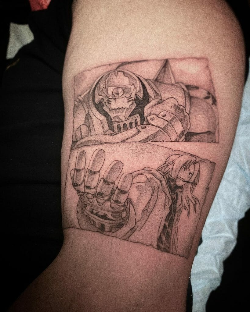 Fullmetal Alchemist Manga Alphonse and Edward Tattoo