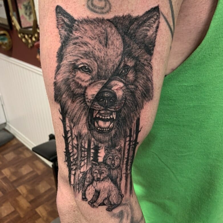 Good vs Bad Wolf Tattoo Ideas
