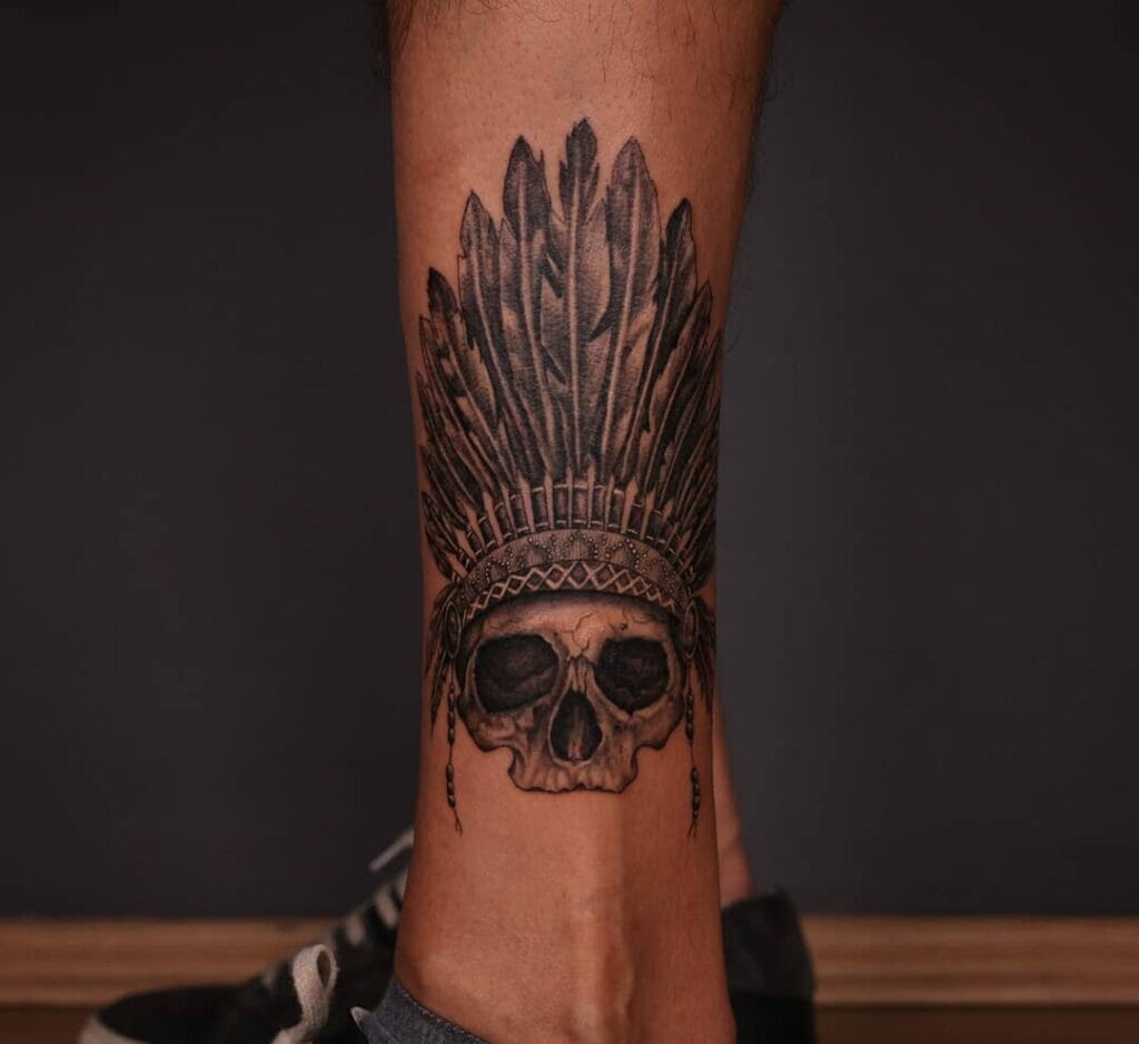 Halbes indisches Schädel-Tattoo