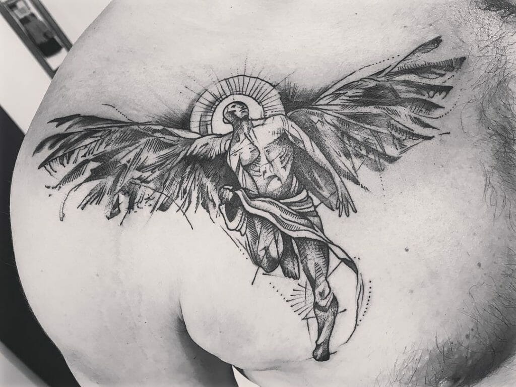 Inspirational fallen angel tattoo