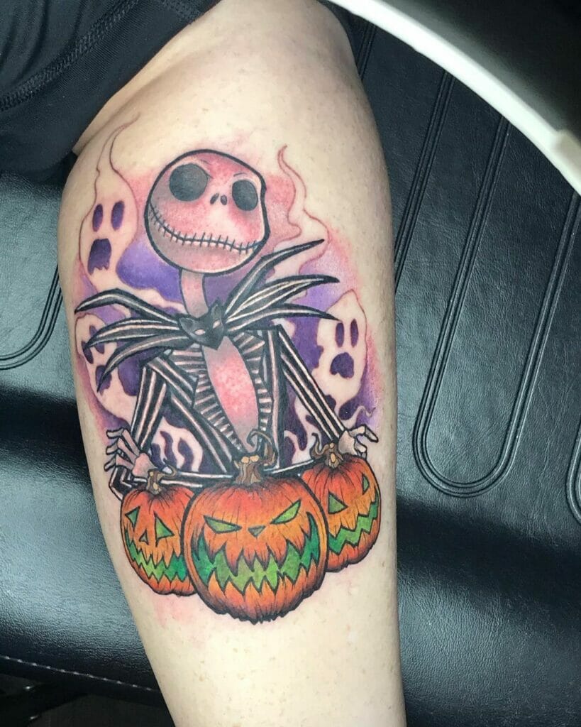 Jack Skellington Vivid Tattoo Idea