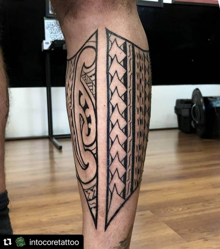 Leg Tribal Tattoo