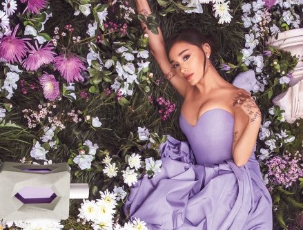 Ariana Grande poses surrounded by natural beauty to launch her new fragrance God is a Woman.  Inspired by the 