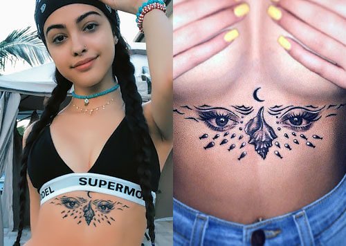 Malu Trevejo Fish Tattoo on Stomach