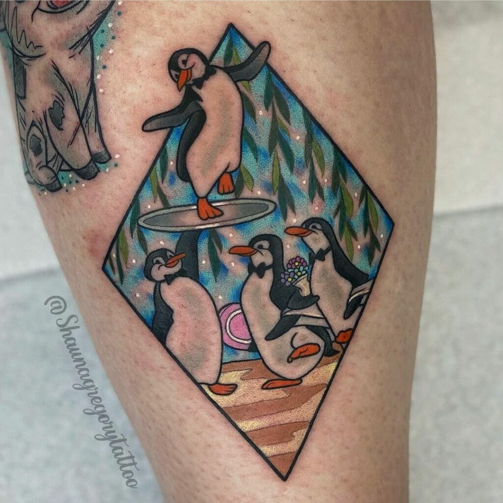 Pinguin-Tattoos von Mary Poppin