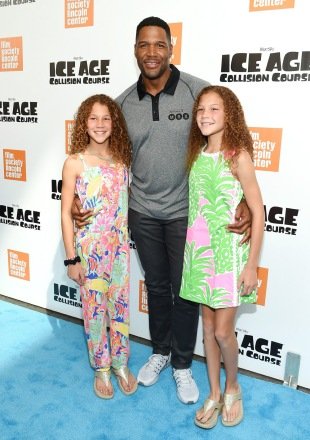 Television personality Michael Strahan and his daughters Sophia, left, and Isabella attend a special screening of, "Ice Age: Collision Course"at the Walter Reade Theater, in New YorkNY Special screening of "Ice Age: Collision Course"New York, United States