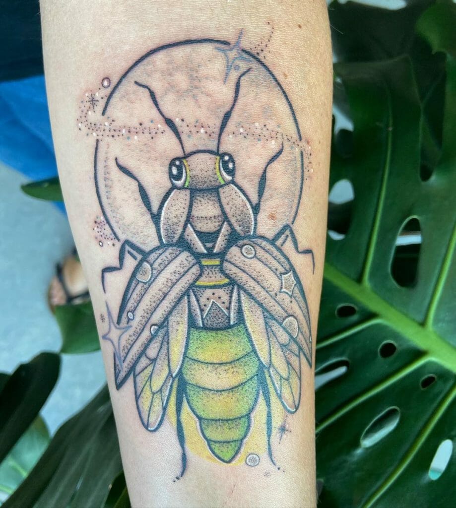 Neo Traditional Firefly Tattoo for a contemporary flavor