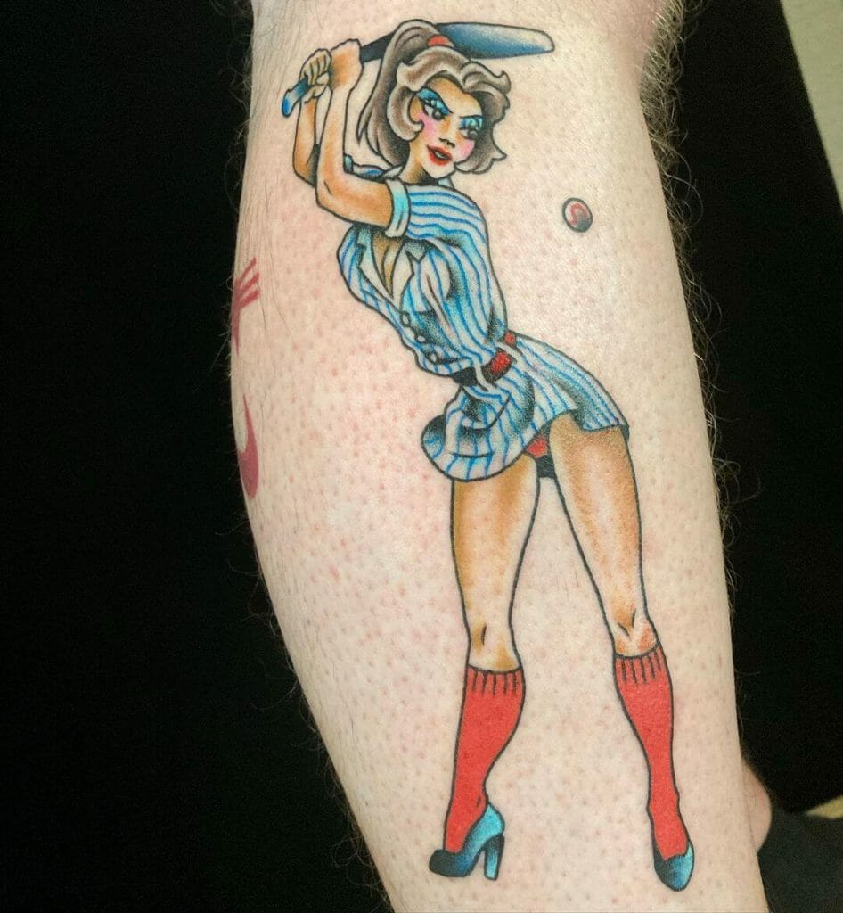 Pin Up Tattoo-Designs für Sportliebhaber