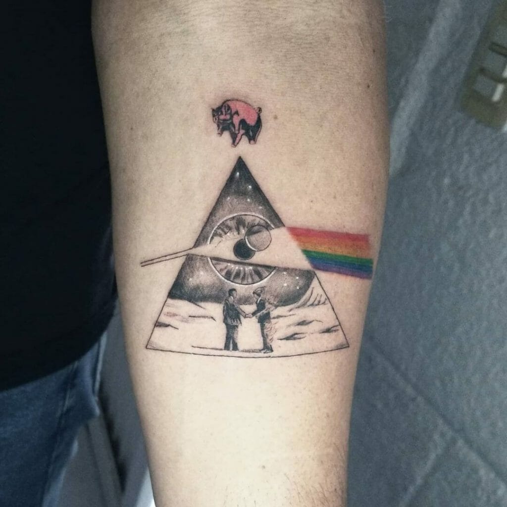 Psychedelic Pink Floyd tattoo