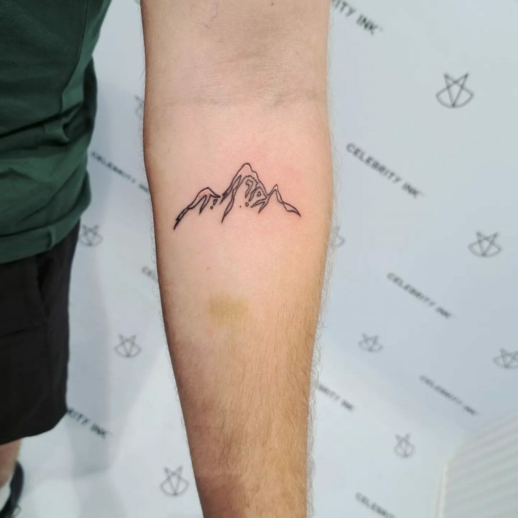 Simple mountain tattoo