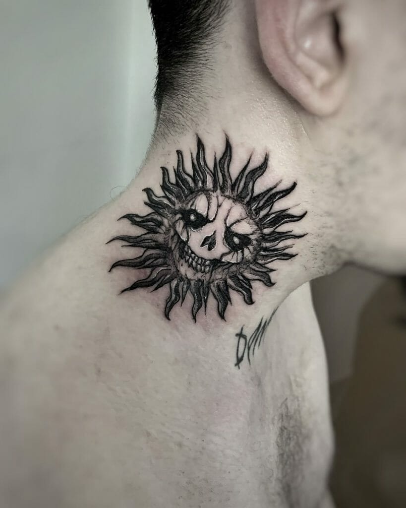 Schädel Kleine Sonne Tattoo