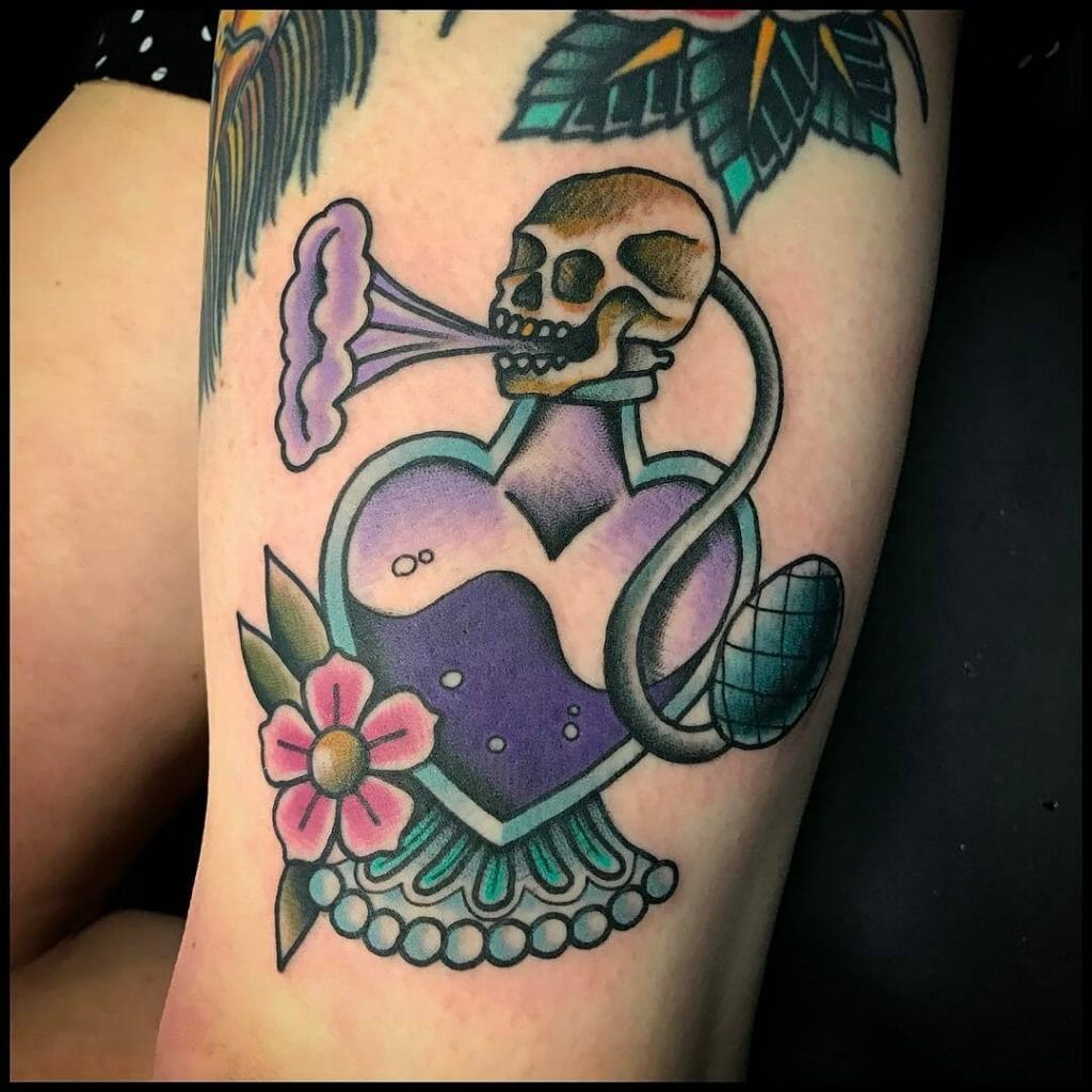 Skull Tattoo Design with Temporary Tattoo Paper