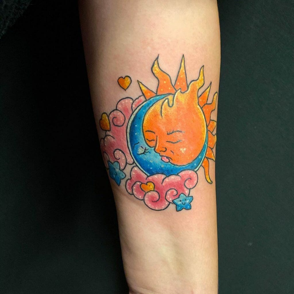 Sun And Moon Arm Tattoo-Ideen