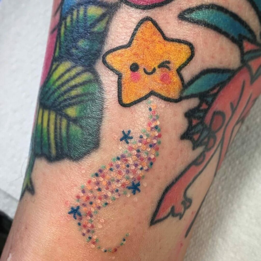 The shooting star doodle tattoo