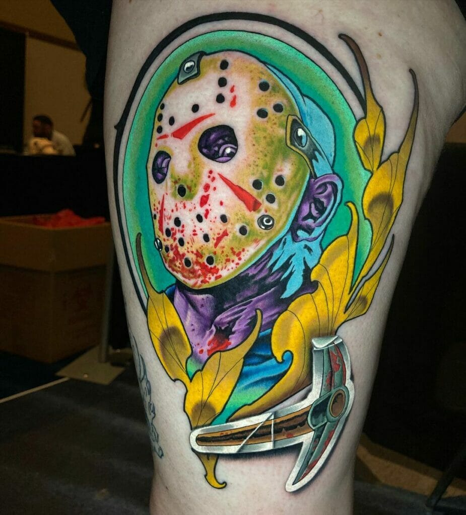 Vivid Jason Voorhees tattoo