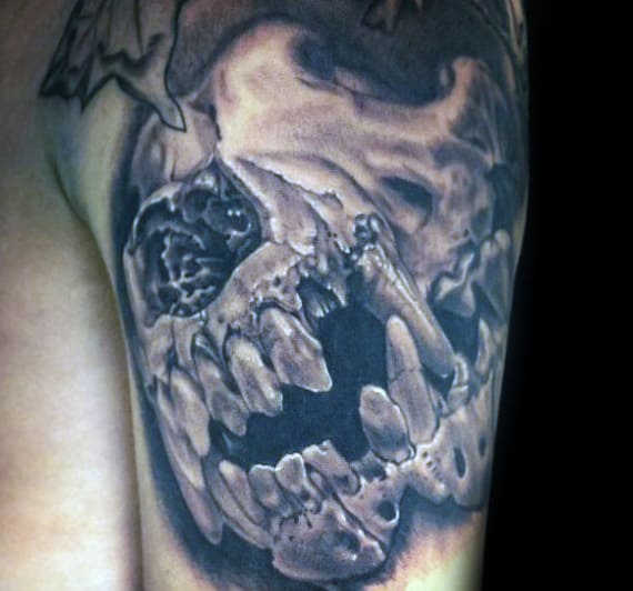 Wolf Skull Tattoo