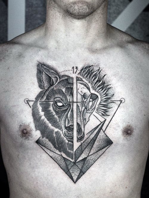 Wolf Skull Tattoo