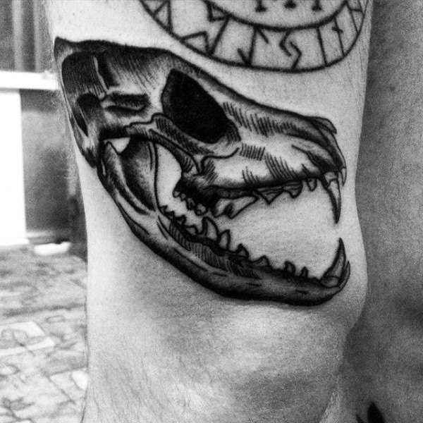 Wolf Skull Tattoo