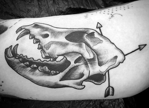 Wolf Skull Tattoo