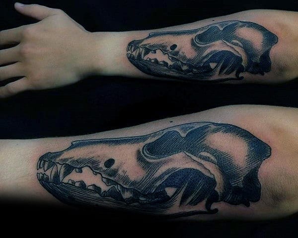 Wolf Skull Tattoo