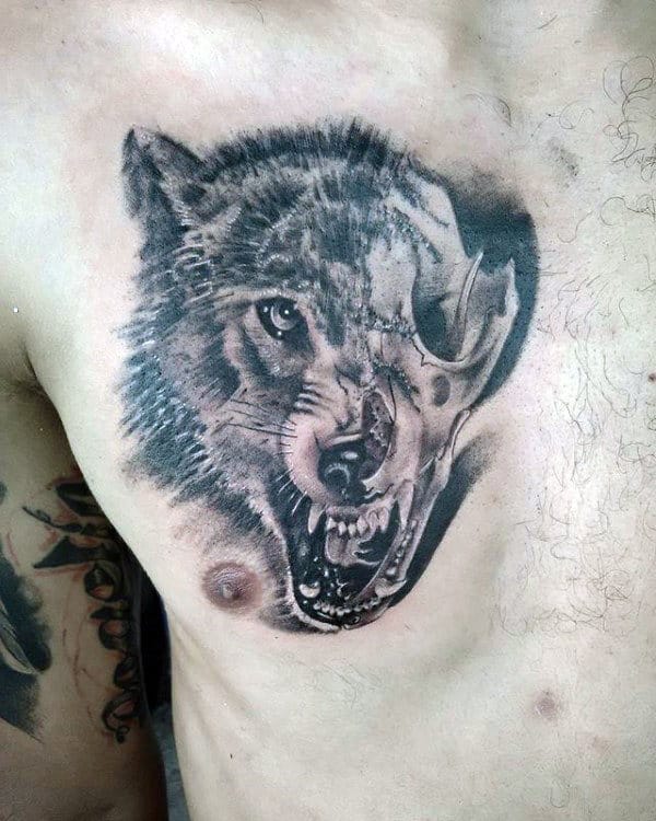 Wolf Skull Tattoo