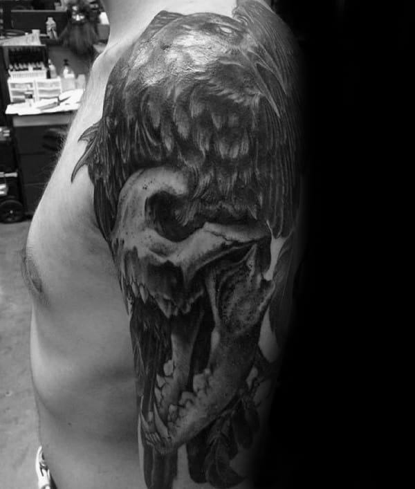 Wolf Skull Tattoo