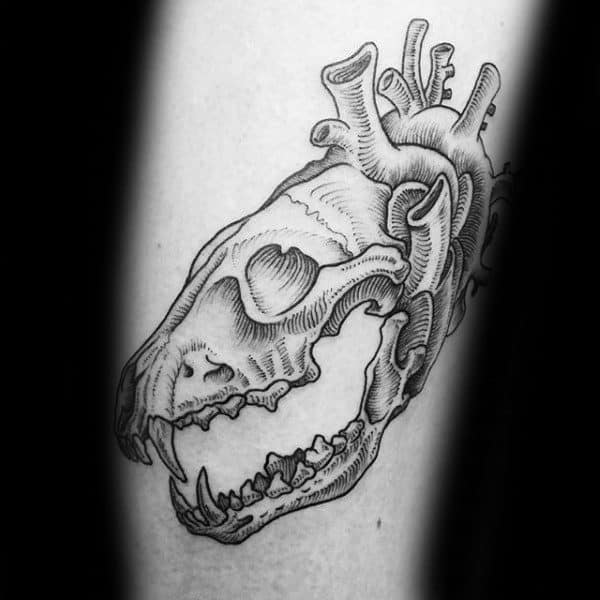 Wolf Skull Tattoo