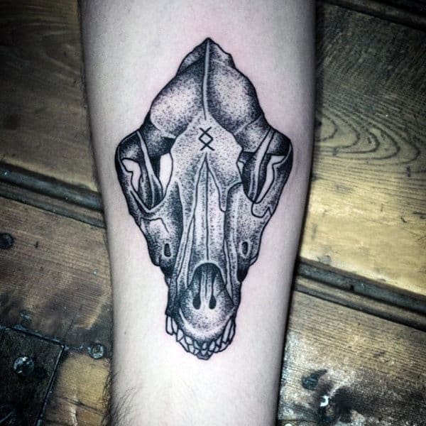 Wolf Skull Tattoo