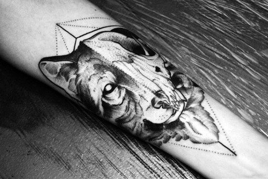 Wolf Skull Tattoo